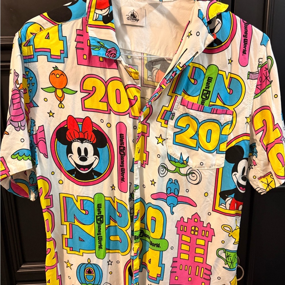 Disney Multicolor Graphic Shirt with Mickey and Minnie